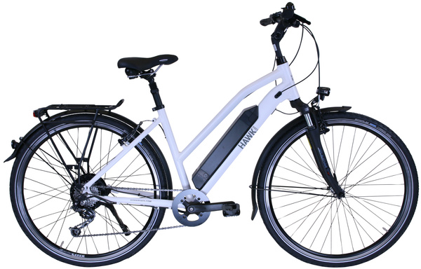 Rower Elektryczny 28" HAWK E-Trekking BAFANG Lady 46 cm Matt Morning Gray
