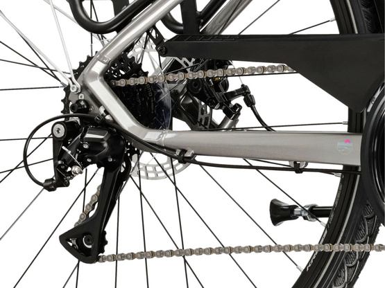 KROSS TRANS 3.0 D M(17") 28 rower SREBRNO SZARY POŁYSK (B11)