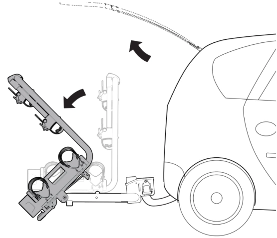 Bagażnik rowerowy na hak PROUSER Diamant FG2 plus uchylny składany