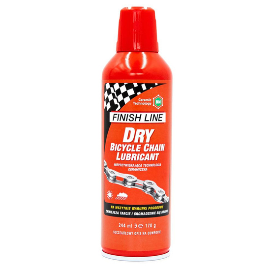 Olej Finish Line DRY Lube BN Ceramic do łańcucha rowerowego 240ml aerozol