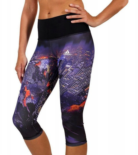 Spodnie legginsy Adidas 3/4 Infinite Series S czarne damskie