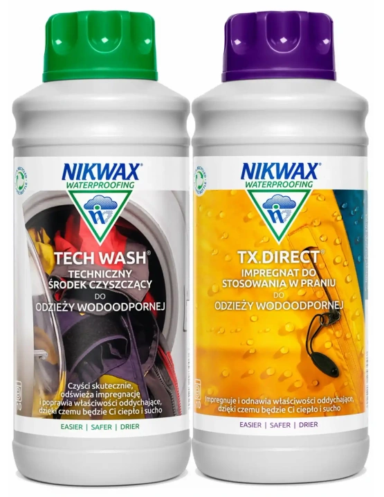 Zestaw Nikwax Tech Wash + Tx.Direct Wash-In 2x 1L