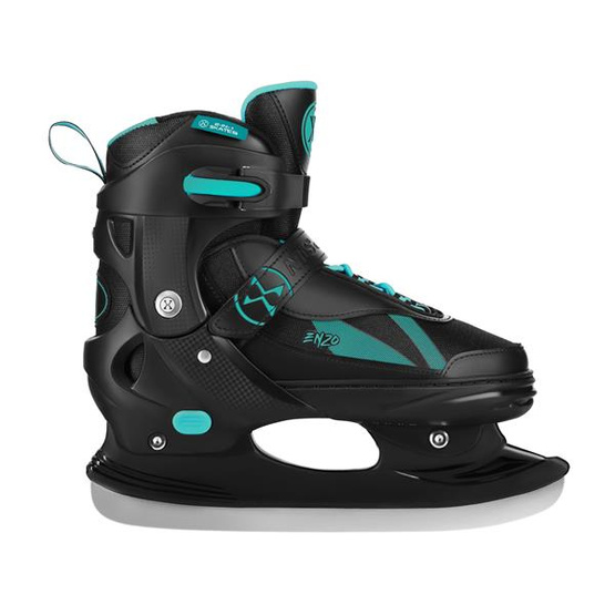 Łyżworolki z wym. płozą Enzo NH382 2w1 turkusowe rozm. M 36-39