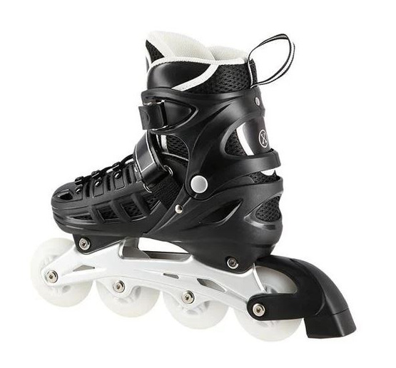 Łyżworolki z wymienną płozą LED NH10905 4w1 czarne Led rozm. M 35-38