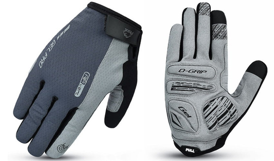 Rękawiczki rowerowe PROX długie Efficient, szare XL gel pro, AIR vent, touch