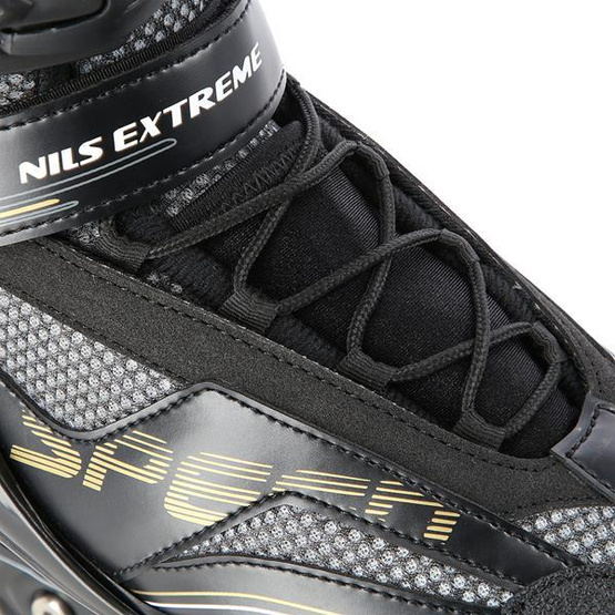 Łyżworolki Nils Extreme NA2150 czarno- złoty rozm. 43