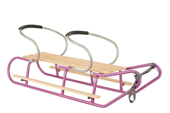 Sanki DUO-MAX z podwójnym oparciem fioletowe