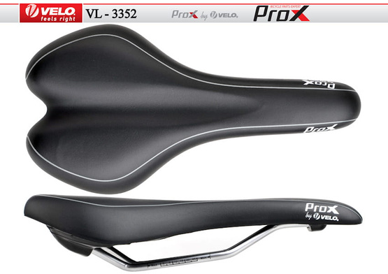 Siodełko Velo PROX VL-3352 czarne gel. D1, t-bar, arc-tech