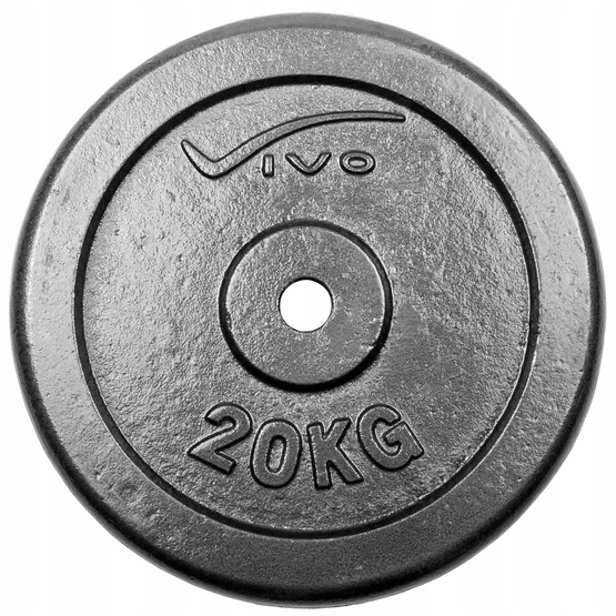 Obciążenie żeliwne Vivo czarne 20 kg 