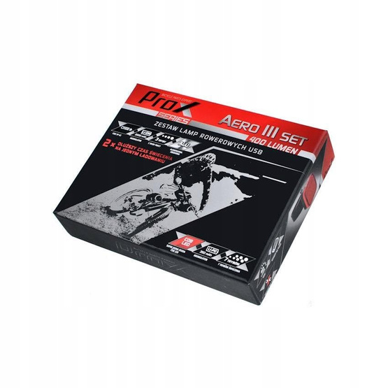 Zestaw lamp PROX AERO III set 400lumen + APUS 30 Lm USB