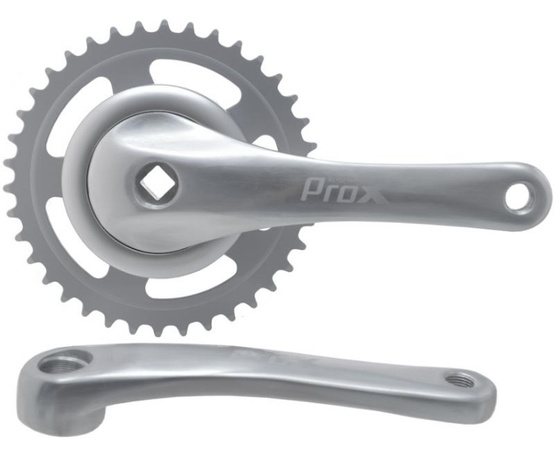 Mechanizm korbowy rowerowy ProX city 38Z aluminiowy srebrny 170mm