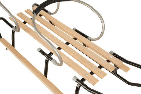 Sanki DUO-MAX z podwójnym oparciem czarne