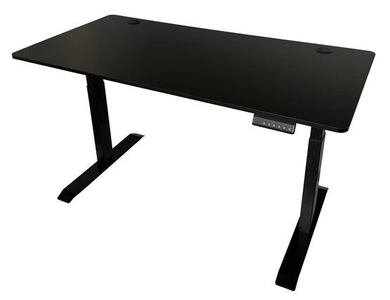 Biurko regulowane VertiGo Dual RXD2-3-3RR czarne 140x70 cm Wysokość: 71-120 cm