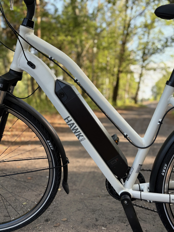 Rower Elektryczny 28" HAWK E-Trekking BAFANG Lady 46 cm Matt Morning Gray