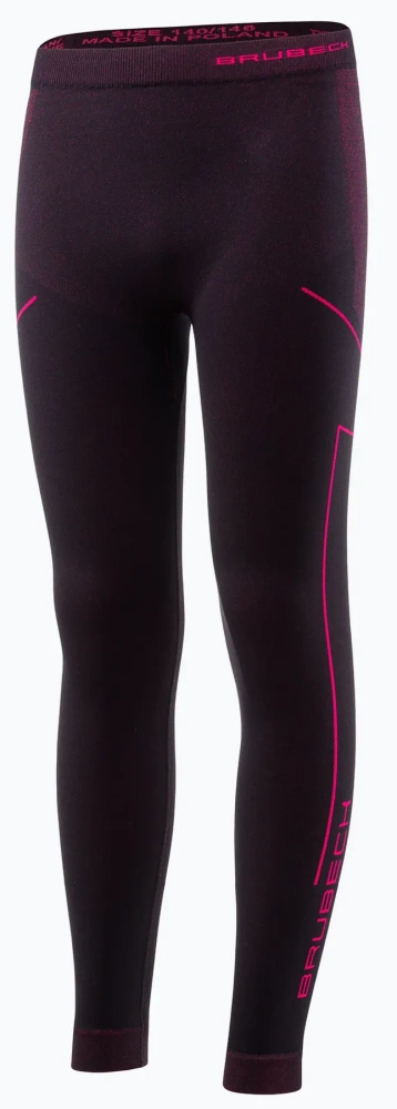 Spodnie dziecięce Thermo Junior Brubeck LE1354J czarno/fuksjowy 152/158