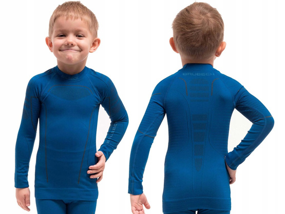 Bluza chłopięca Brubeck Thermo Kids niebieski 92/98 LS13660