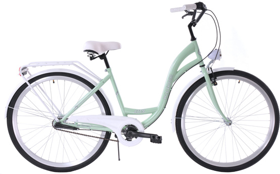 K30 Rower miejski Kozbike 28 3biegi miętowo-biały  (przerzutka Sturmey Archer) (J11)
