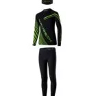 Komplet bielizny piłkarskiej KP1028J z czapką DRY Junior czarny/neonowy roz. 140/146