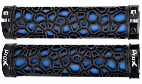 Chwyty ProX GP-53 niebiesko-czarne 130mm skręcane