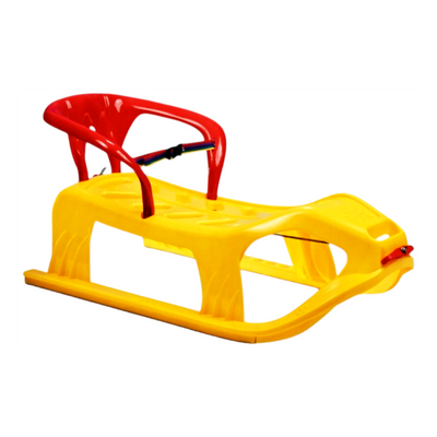 Sanki MARMAT Snow Star z oparciem żółte