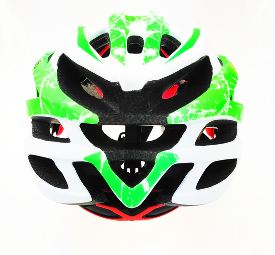 Kask rowerowy PNY-48 biało/zielony mat L (55-61cm) AVO