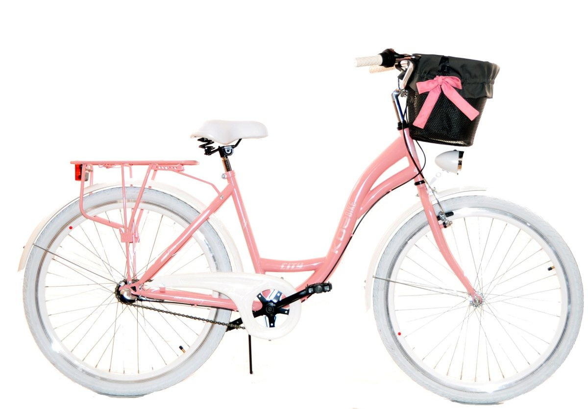Rower miejski damski Kozbike 26 Pudrowobiały