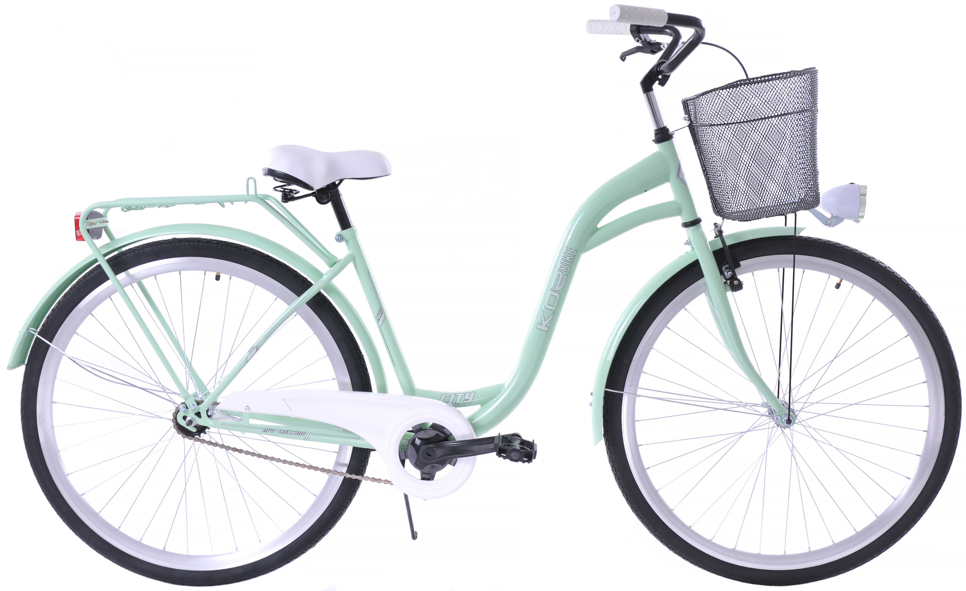 Rower miejski damski Kozbike 28 miętowy