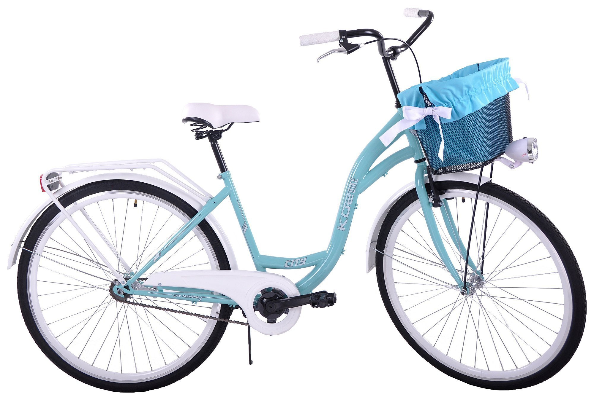 (K24) Rower miejski damski Kozbike 28 morskobiały ROWERY \ Miejskie