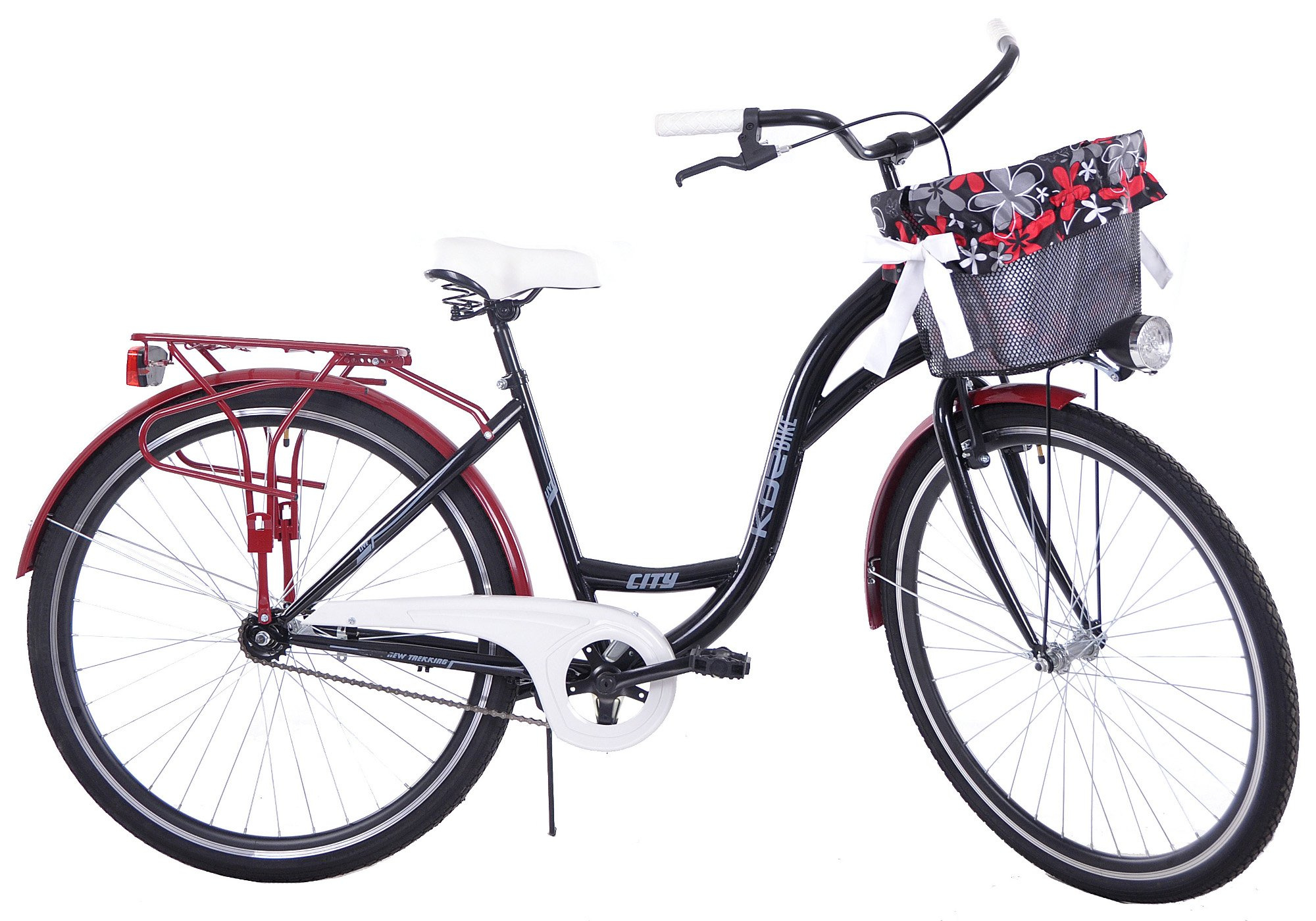 Rower miejski damski Kozbike 28 czarny