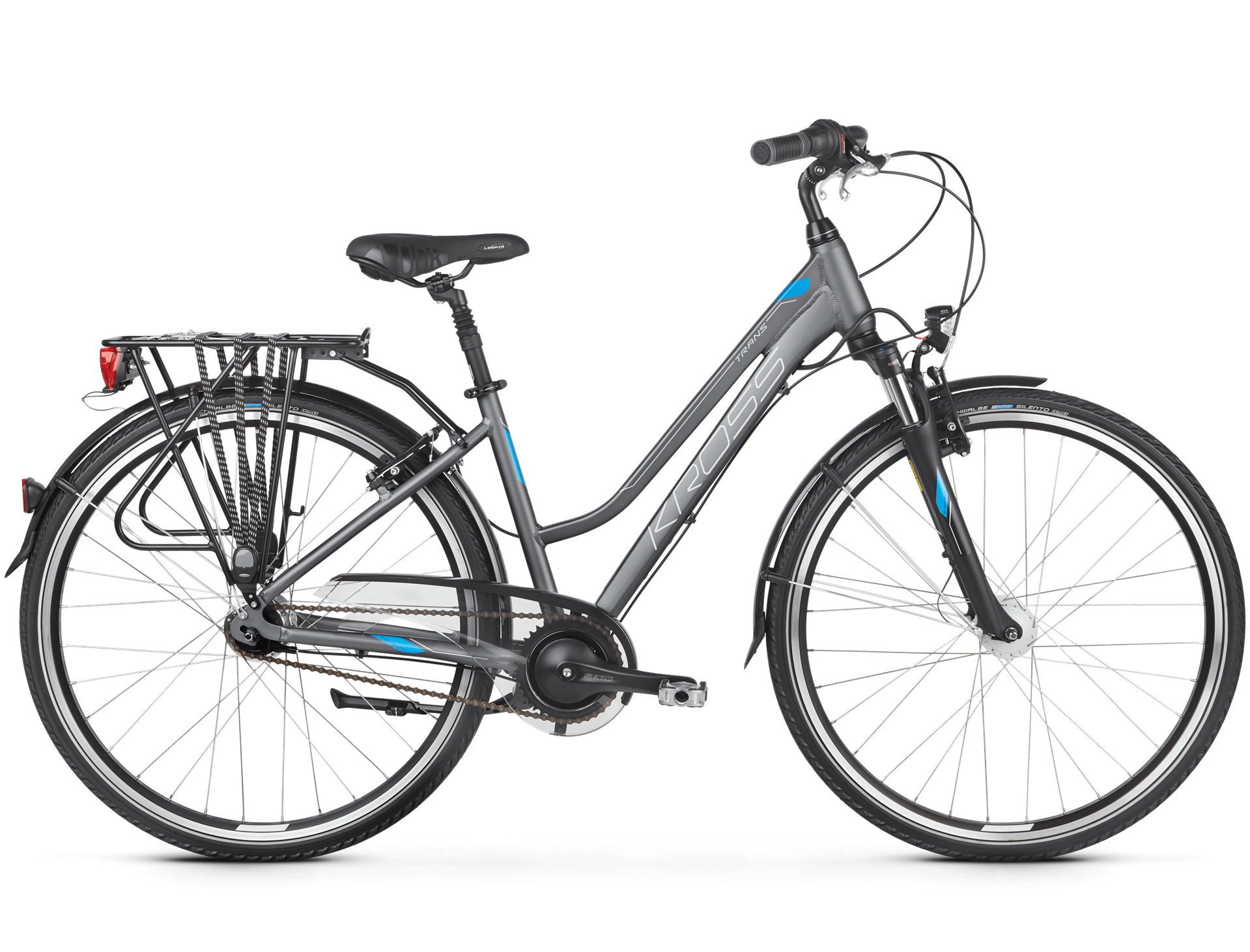 Kross Trans 6.0 Damka L(19") grafitowy / niebieski / srebrny mat