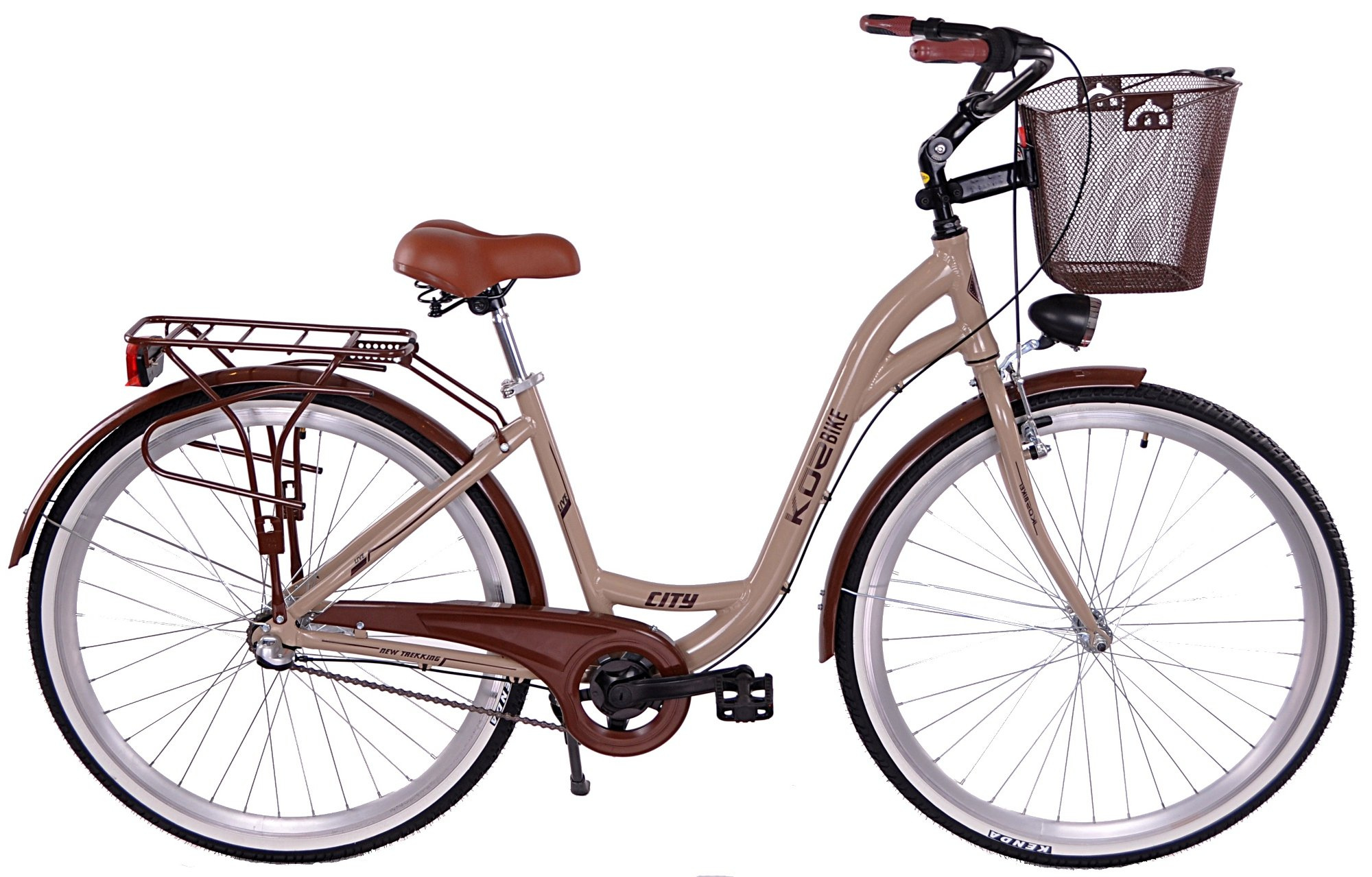 Rower miejski damski Kozbike 28 beżowy (3 biegów) Rowery \ Miejskie