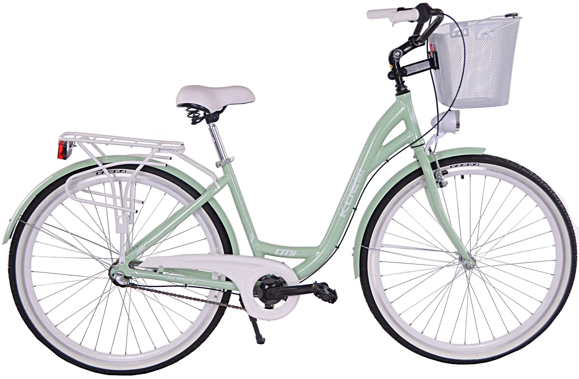Rower miejski damski Kozbike 28 mięta z białym (3 biegów) aluminium Rowery \ Miejskie (City