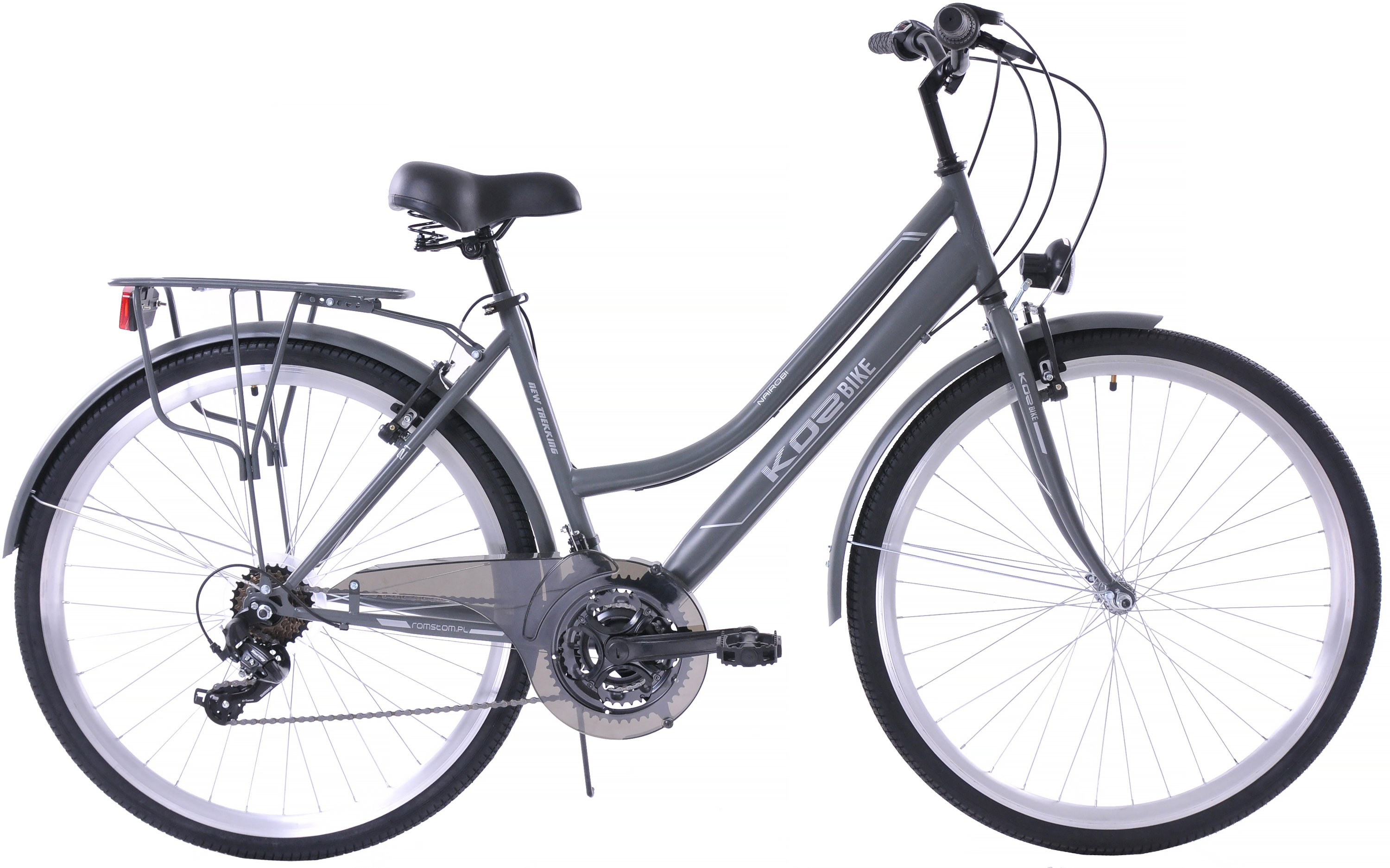 Rower trekkingowy damski 28 Kozbike NAIROBI (19") grafitowy mat (21 bieg) (M3L8) grafitowy
