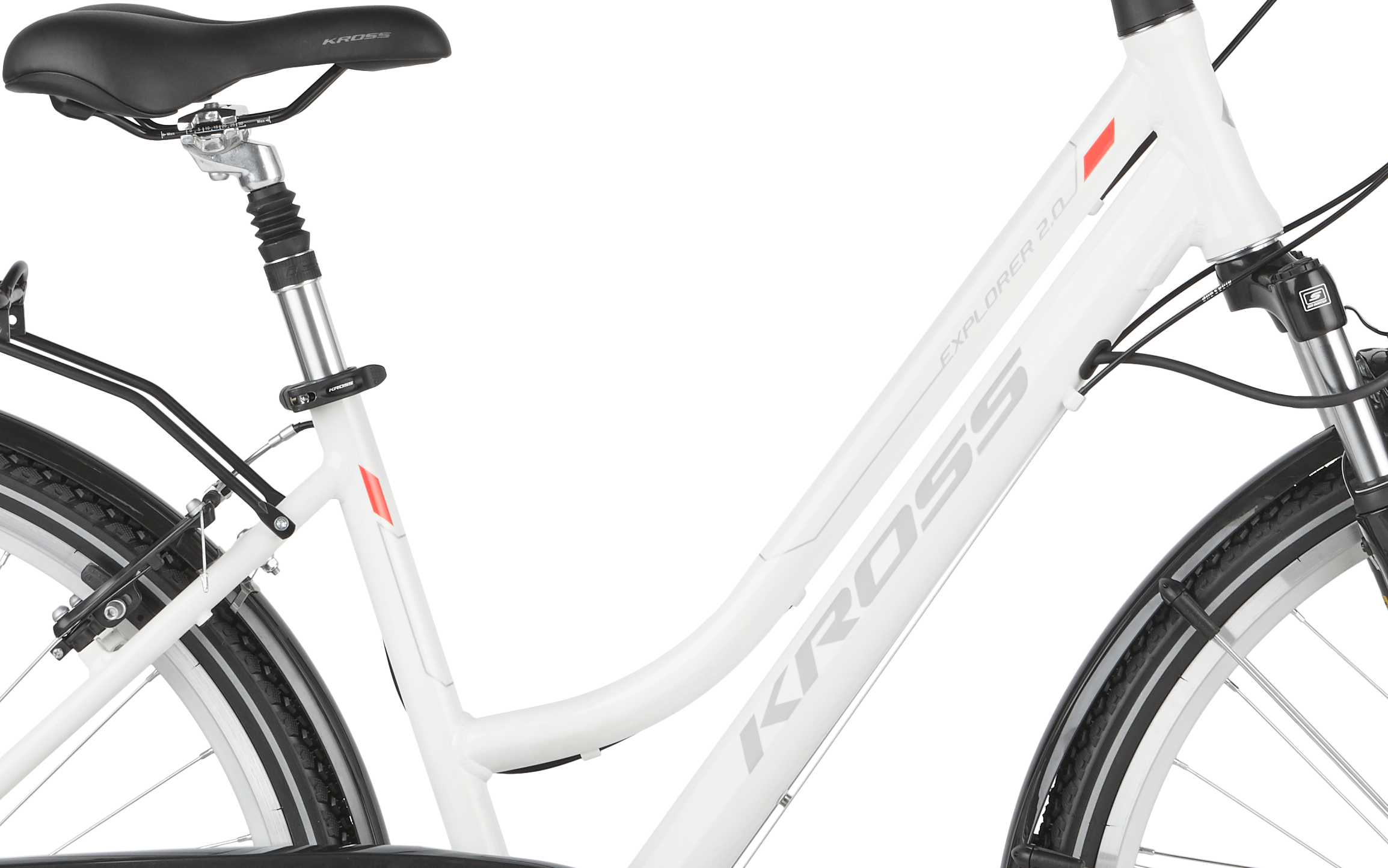Rower trekkingowy damski Kross GO Explorer 2.0 (L19") biały ROWERY