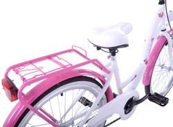 Rower Junior 24 Kozbike biało-różowy